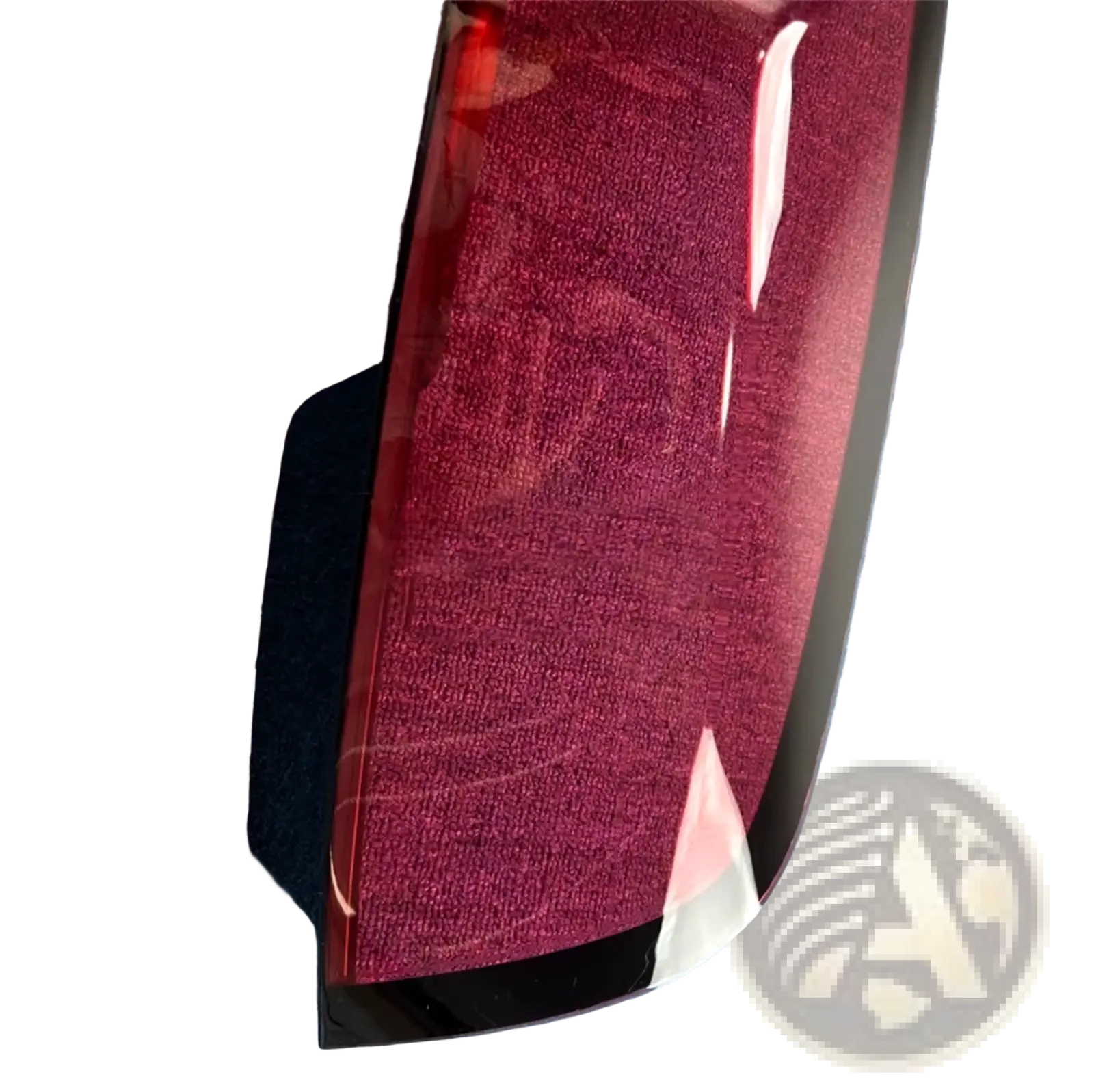Cadillac CT6 rear taillight cover 2019-2022 with a sleek curved red-tinted plastic exterior and textured interior lining