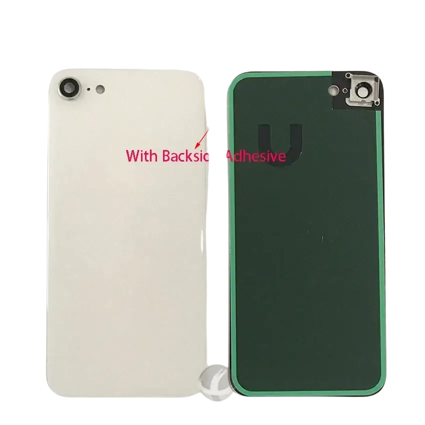 White and green iphone se2 se3 back cover with camera lens frame and adhesive for se2 se3 plus models