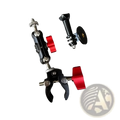 Black and red aluminum alloy camera super clamp with 1/4 inch screw mount for gopro cameras with magic arm set