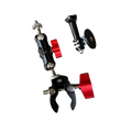 Black and red aluminum alloy camera super clamp with 1/4 inch screw mount for gopro cameras with magic arm set