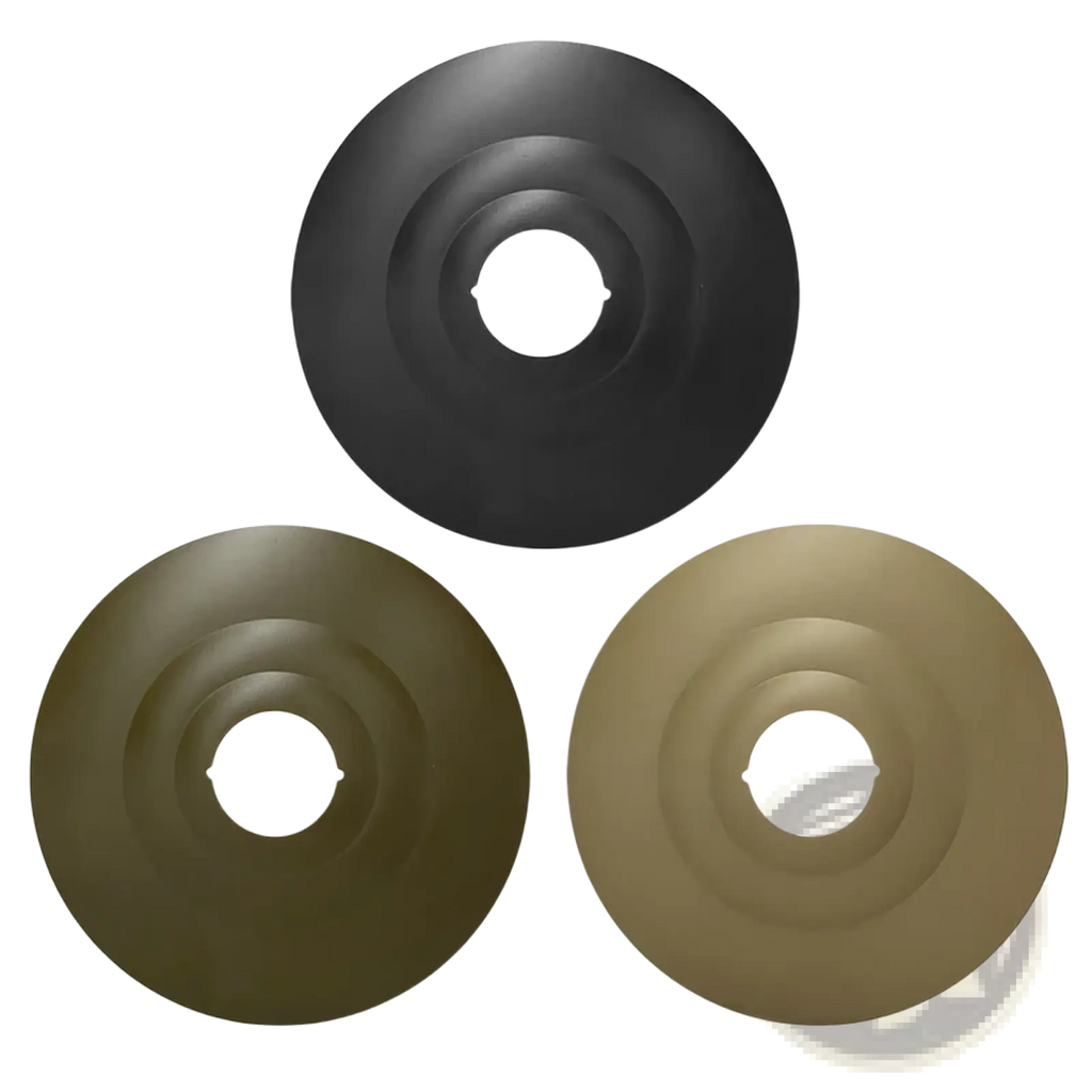 Camping tent lampshades for Goal Zero lanterns in black army green and khaki with a matte finish and circular design