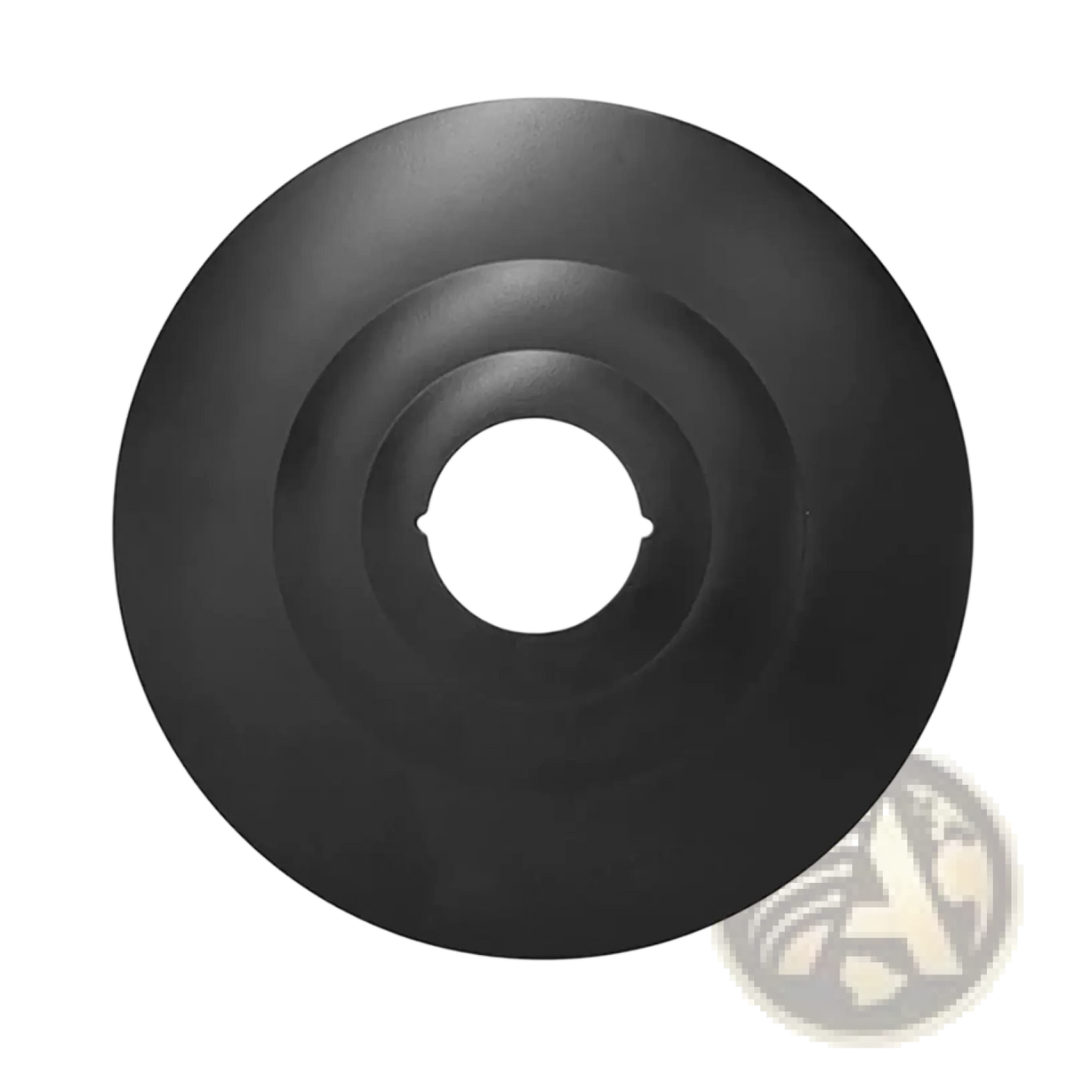 Black circular camping tent lampshade for Goal Zero lanterns with central hole and concentric ridges, made of durable material
