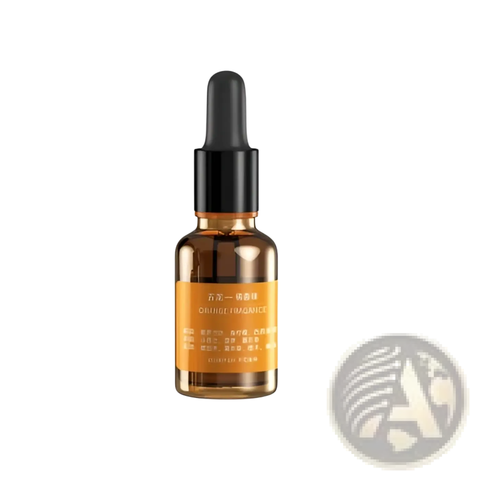 Amber glass dropper bottle with black cap and orange label for candle light aroma diffuser usb humidifier 120ml