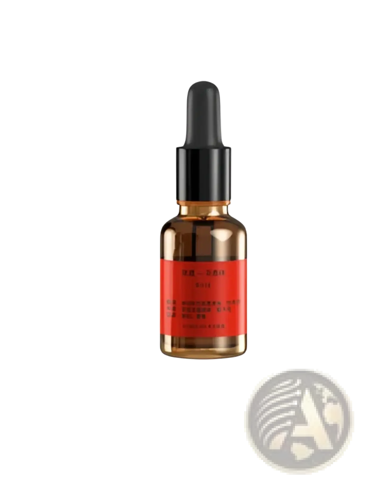 A small amber glass dropper bottle with black cap and red label for candle light aroma diffuser usb humidifier 120ml