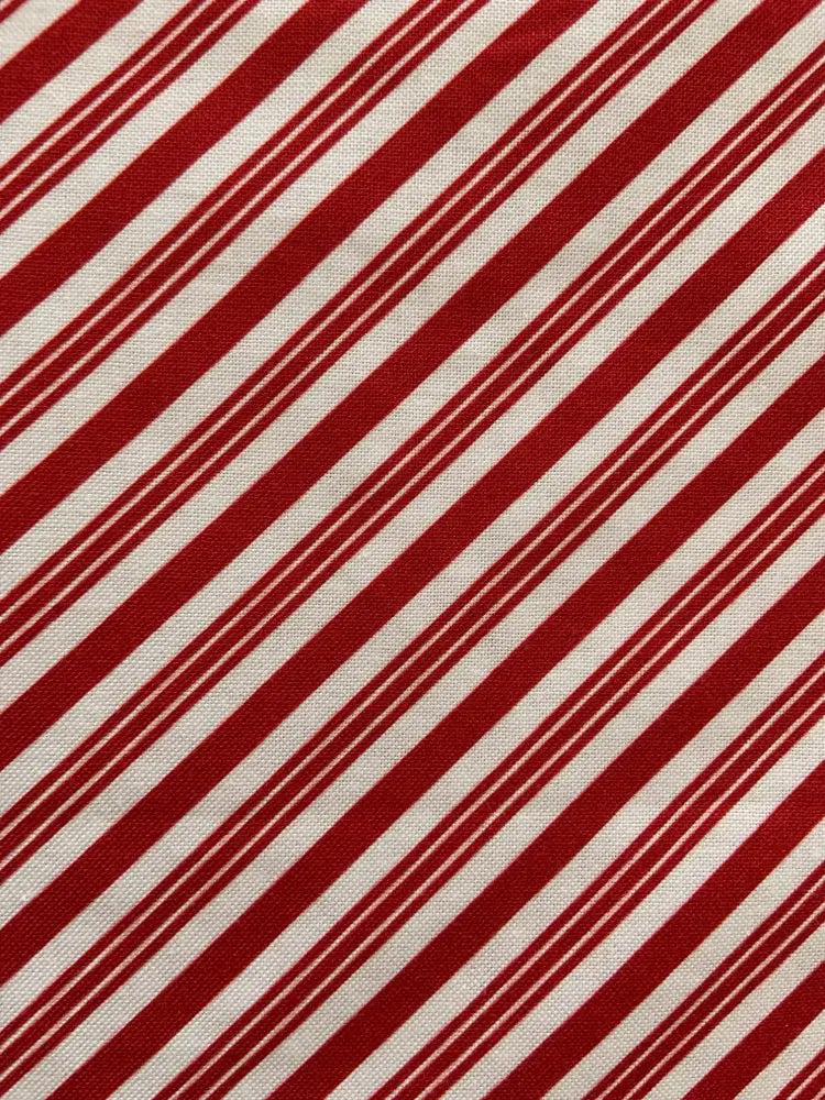 Plus size candy cane stripe 1950s cotton bow blouse with red and white diagonally striped textured fabric