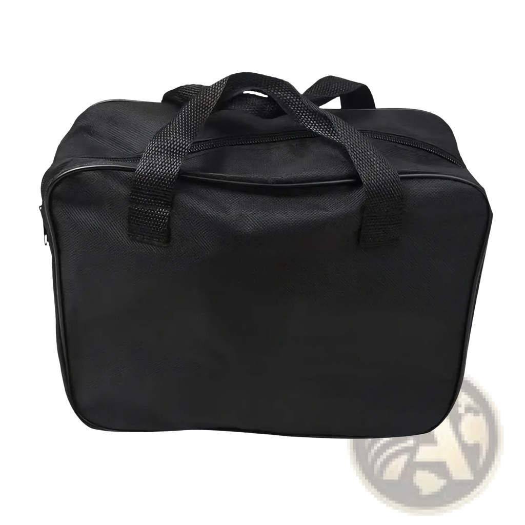 Black oxford cloth car air pump storage bag with reinforced handles and zipper closure for organized storage