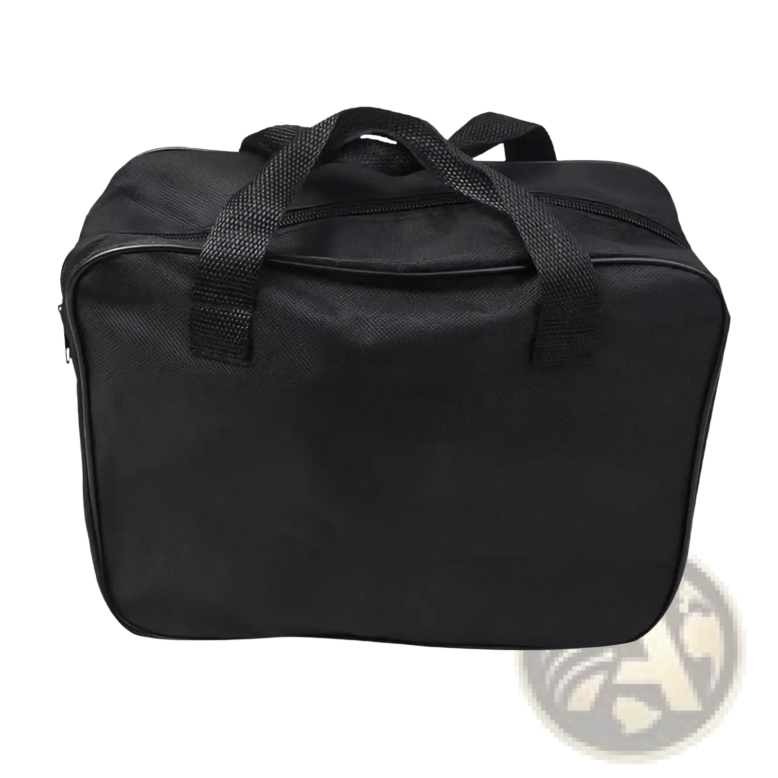 Black oxford cloth car air pump storage bag with reinforced handles and zipper closure for organized storage