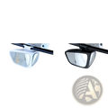 Car blind spot mirror 360 rotation adjustable with white and black plastic rectangular side mirrors 10x7cm each