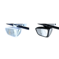 Car blind spot mirror 360 rotation adjustable with white and black plastic rectangular side mirrors 10x7cm each