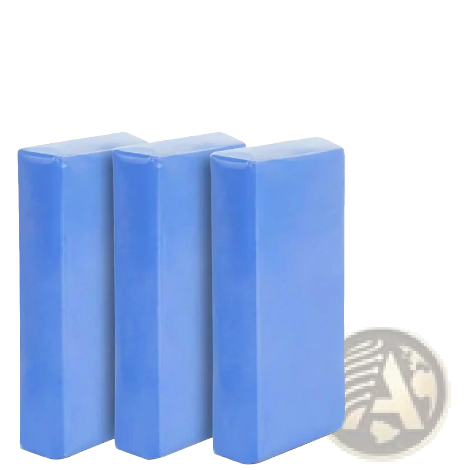 Three solid blue rectangular bars of car clay bar 3 pack detailing mud cleaner for automotive surface preparation