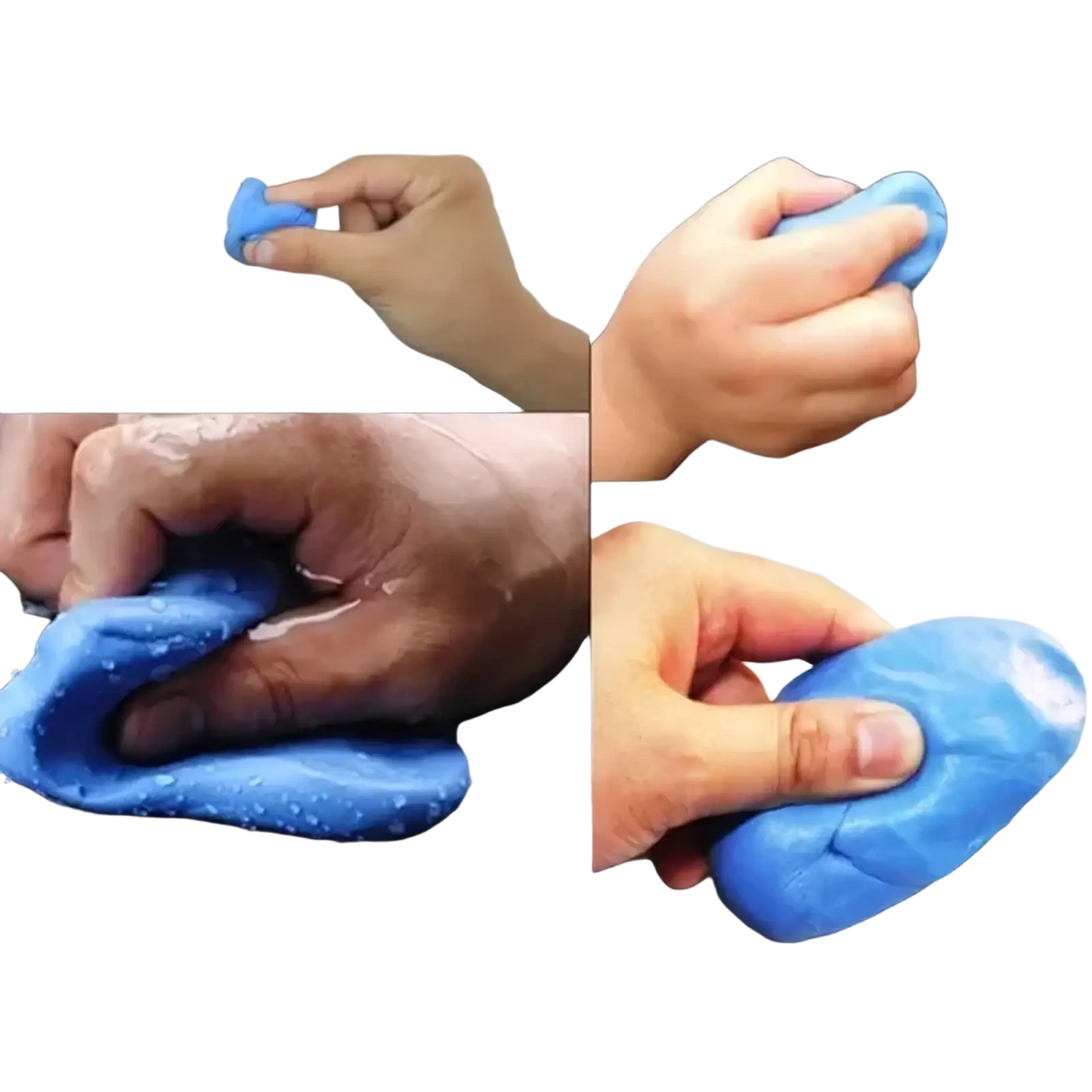 Blue pliable car cleaning clay bar 100g used for detailing and polishing vehicle surfaces with a sponge material