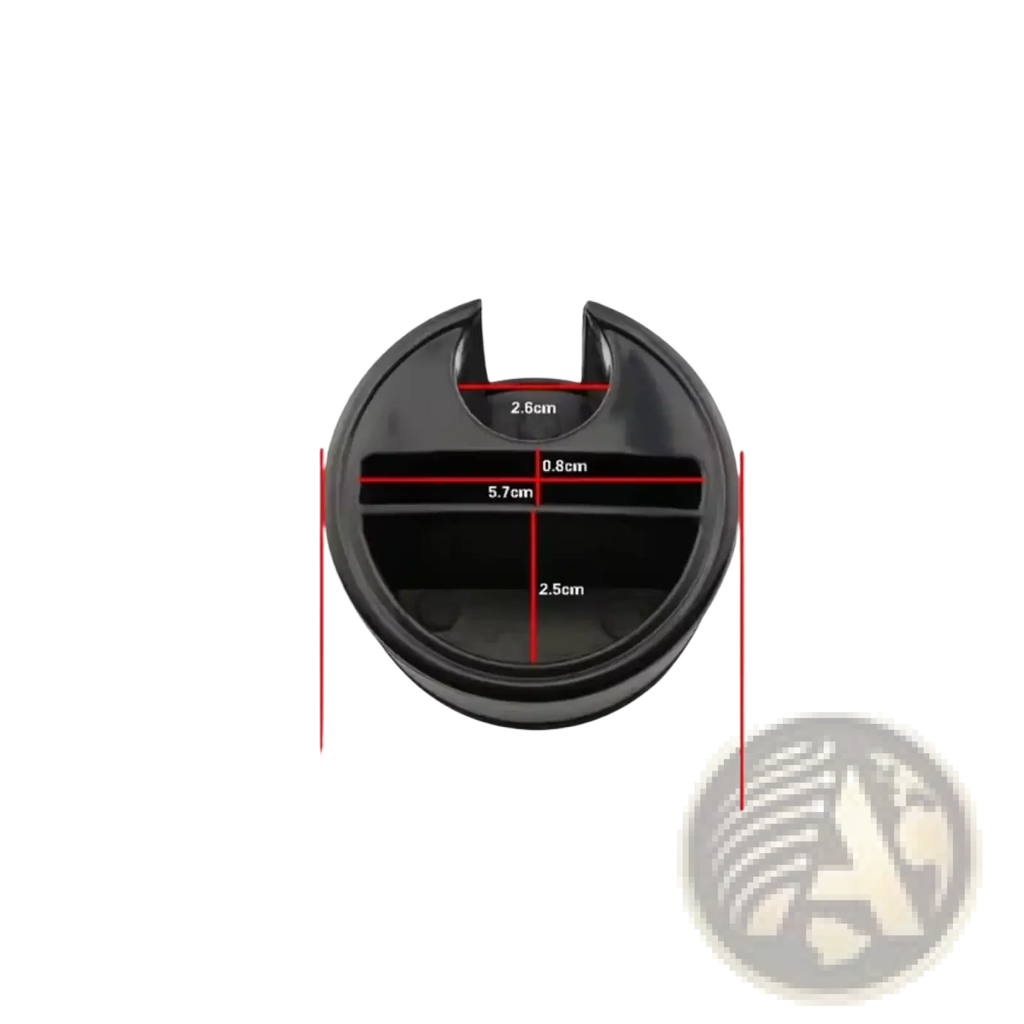 Black circular car coin card organizer holder storage box with glossy finish and internal compartments for storage