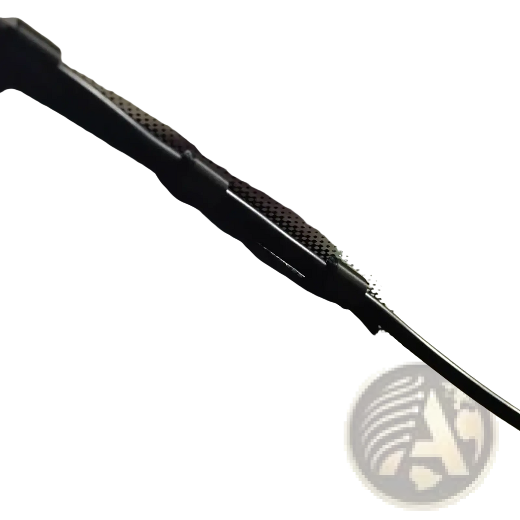 Black zipper with textured teeth on dark fabric edge of car dashboard cable clips interlocking wire organizers