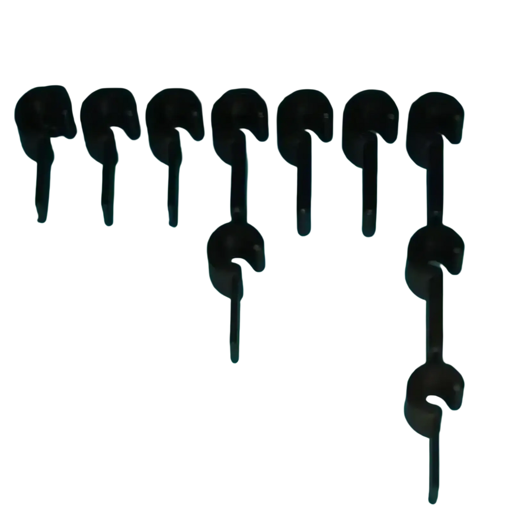 Black plastic hook clips 1.7 cm height set of 20 car dashboard cable clips interlocking wire organizers