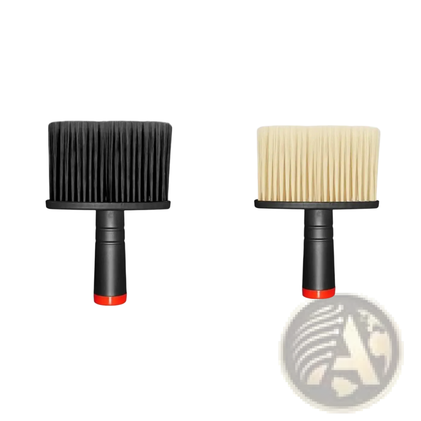 Car detailing brush with black and yellow dense stiff bristles and ergonomic handles for soft interior cleaning