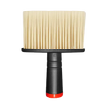 Car detailing brush with a sturdy black handle, dense cream-colored bristles, and red accent for soft interior cleaning