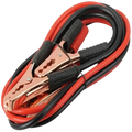 Red and black car booster cables with copper clamps and textured rubber grips for 500a battery jumper clamps use
