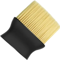 A car interior detailing dust brush with a sturdy black handle and dense golden-yellow soft bristles