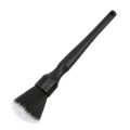 Black car interior soft bristle detailing brush with long handle and dense soft bristles for thorough cleaning