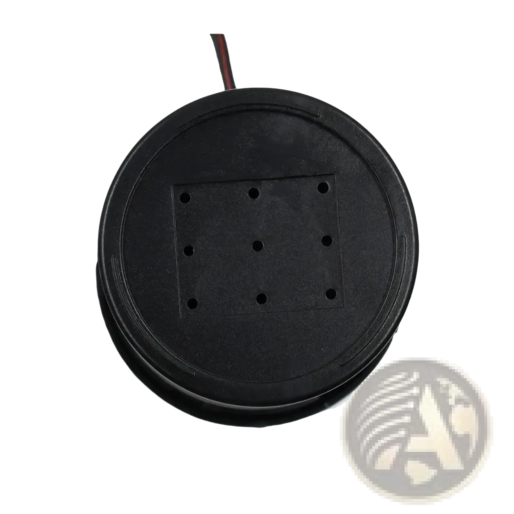 Black circular textured car inverter cup socket with nine small holes for 12v 24v to 220v power conversion