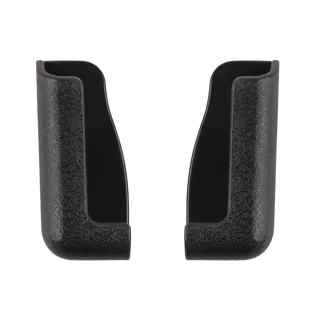 Black textured plastic holster inserts 2.8cm wide 6.5cm tall for car phone holder with usb charger