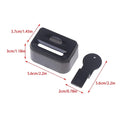 Black plastic car seat belt buckle cover with matching key for child safety protection