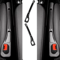 Black plastic car seat gap filler strips 2pcs with sleek ergonomic design for leakproof plug in classic seat gap
