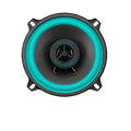 A roadstar 5-inch car speaker with a black cone teal surround and central dust cap for universal hifi coaxial use