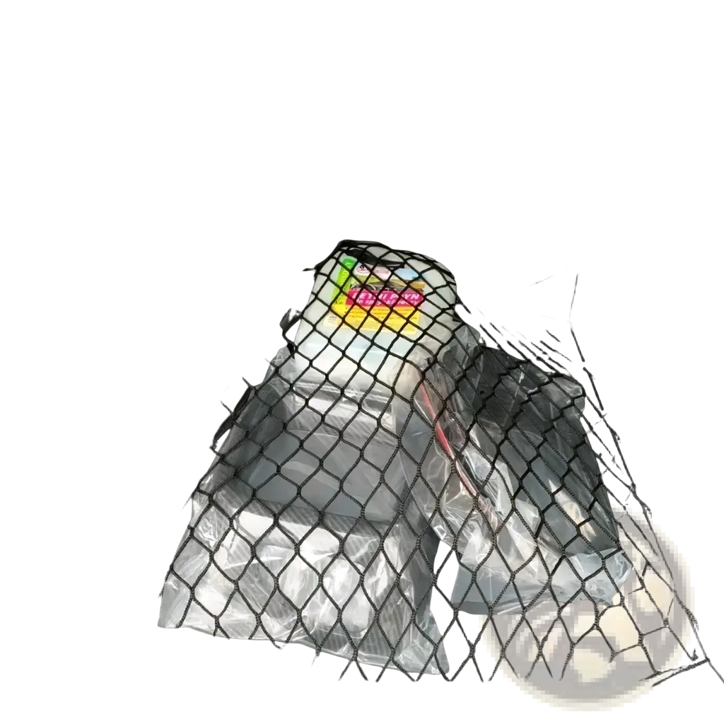 Black mesh nylon car trunk cargo net designed to secure items and organize storage space efficiently