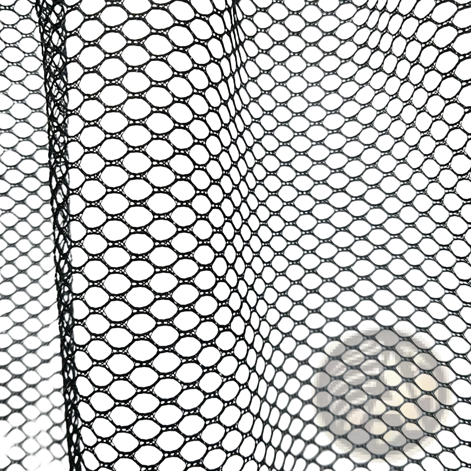 Black mesh fabric with consistent oval-shaped holes for car trunk organizer elastic mesh storage net material