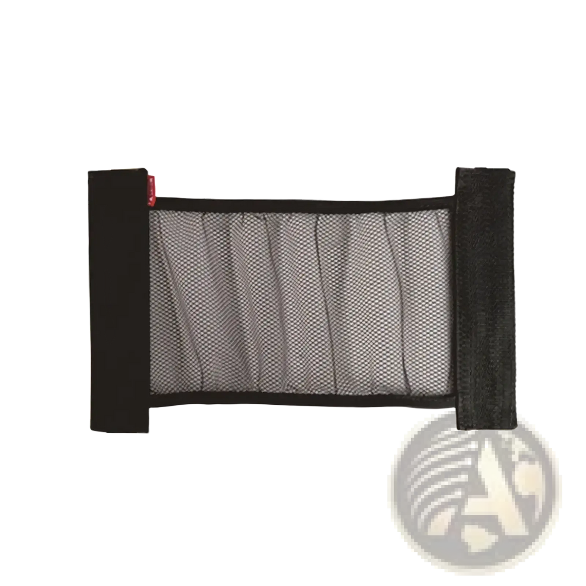 Black mesh car trunk organizer with elastic side panels for flexible storage and organization