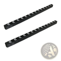 Black plastic car door handle trim strips with white chevron patterns for car trunk organizer flexible anti-collision stick