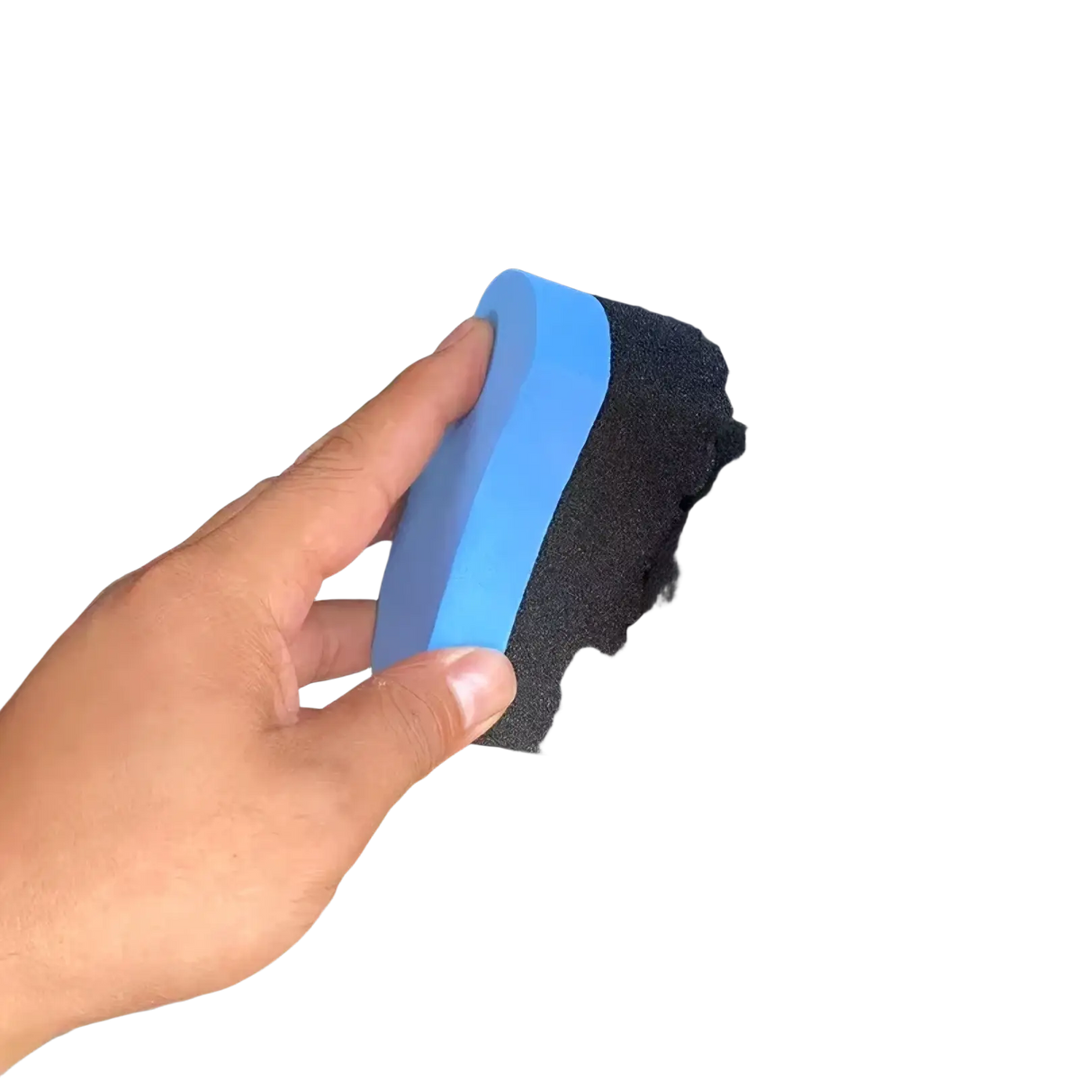 Blue and black dual sided car wash sponge detailing pad with sponge and brush for effective vehicle cleaning