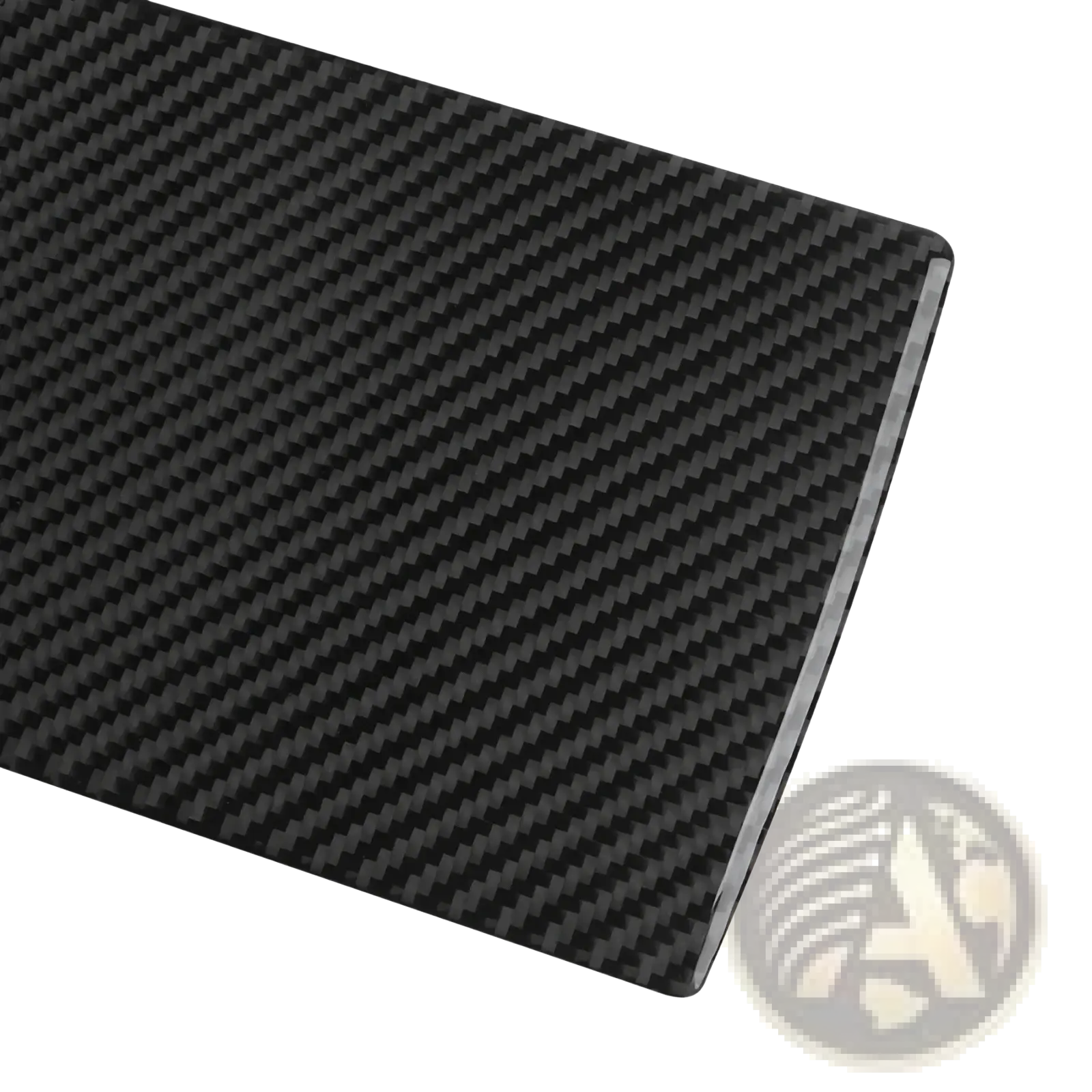 Carbon fiber cup holder trim for audi q7 2007-2015 with black carbon fiber textured surface and sleek modern design