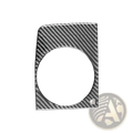 Carbon fiber cup holder trim for audi q7 2007-2015 with circular cutout and sleek diagonal weave pattern speaker cover