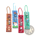 Cartoon pencil case and stationery set with cute colorful packaging containing pencil and sharpener