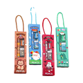 Cartoon pencil case and stationery set with cute colorful packaging containing pencil and sharpener