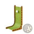 Avocado green cat scratch board vertical sisal felt wall scraper with wooden frame and textured surface for cats