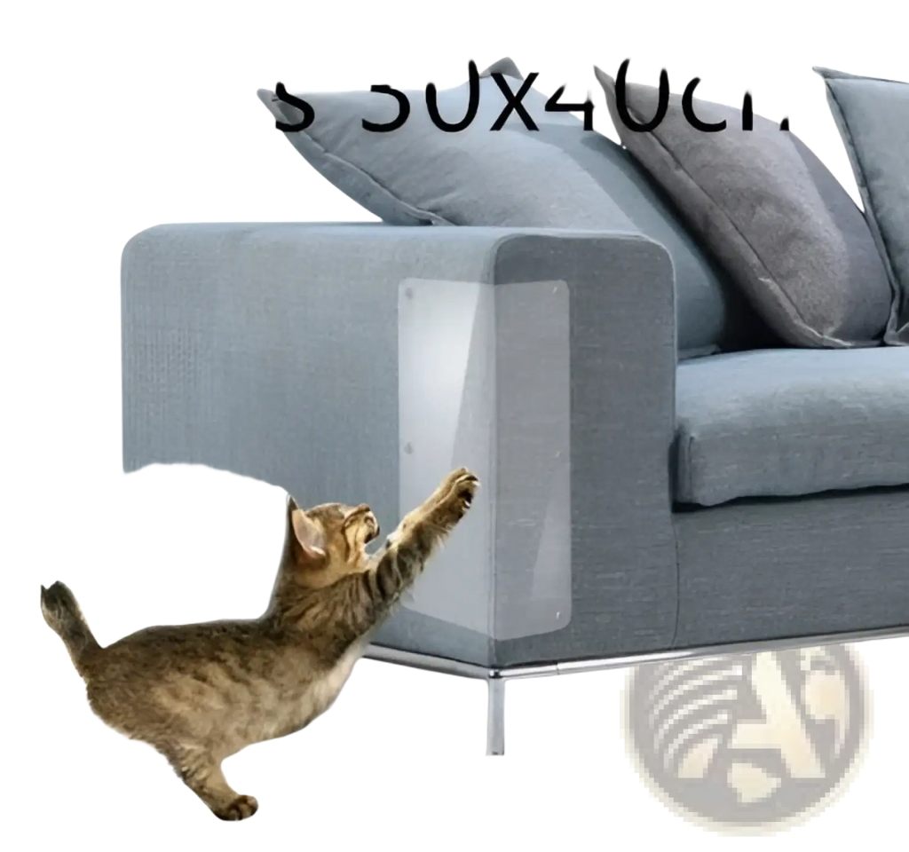 Clear protective cover for sofa armrest made of transparent material to prevent scratches and cat claw damage 30x45cm 2 pack