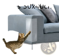 Clear protective cover for sofa armrest made of transparent material to prevent scratches and cat claw damage 30x45cm 2 pack