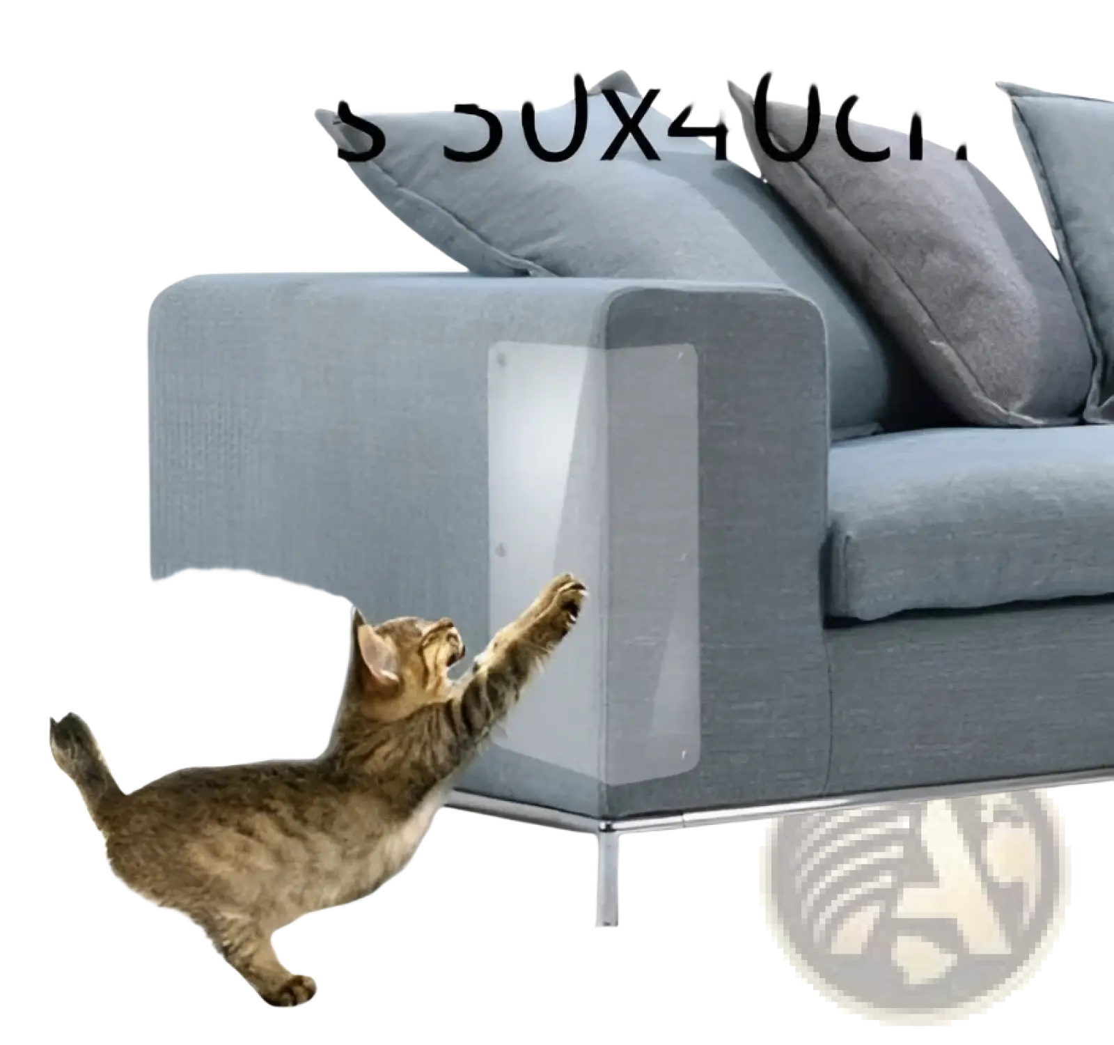 Clear protective cover for sofa armrest made of transparent material to prevent scratches and cat claw damage 30x45cm 2 pack