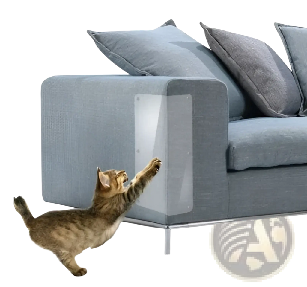 Clear transparent cat scratch protector sofa armrest cover 20x45cm furniture guard 2 pack for pet damage prevention