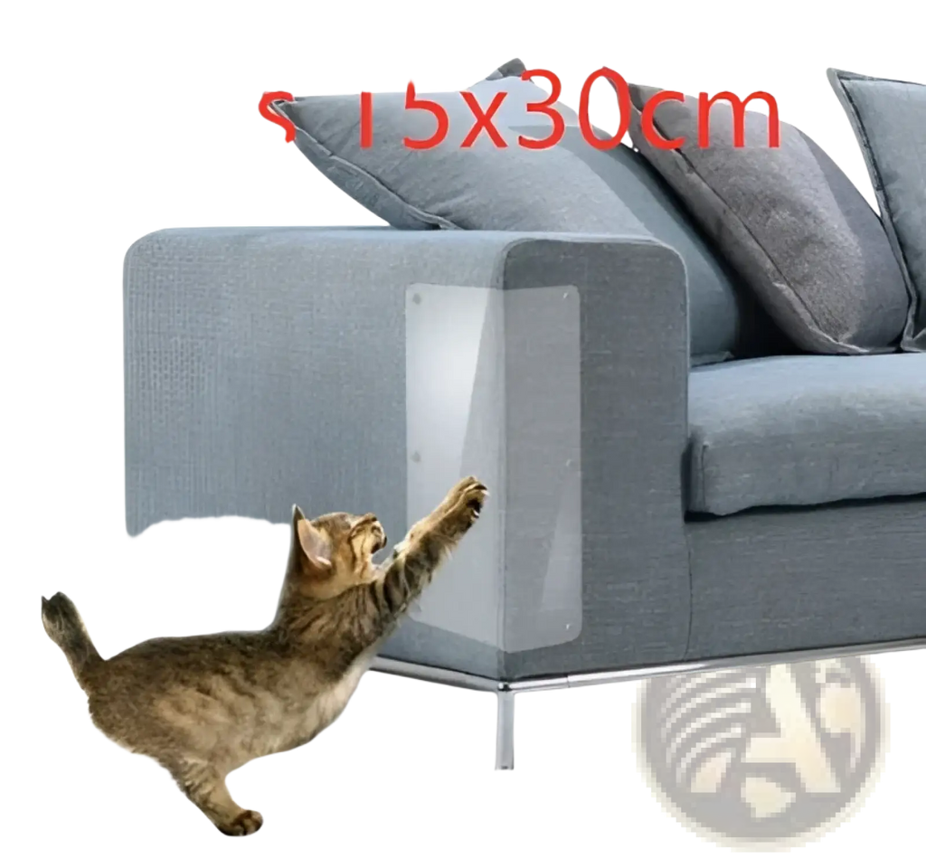Clear transparent cat scratch protector furniture guard made of durable material for protecting furniture edges 30x45cm 2 pack