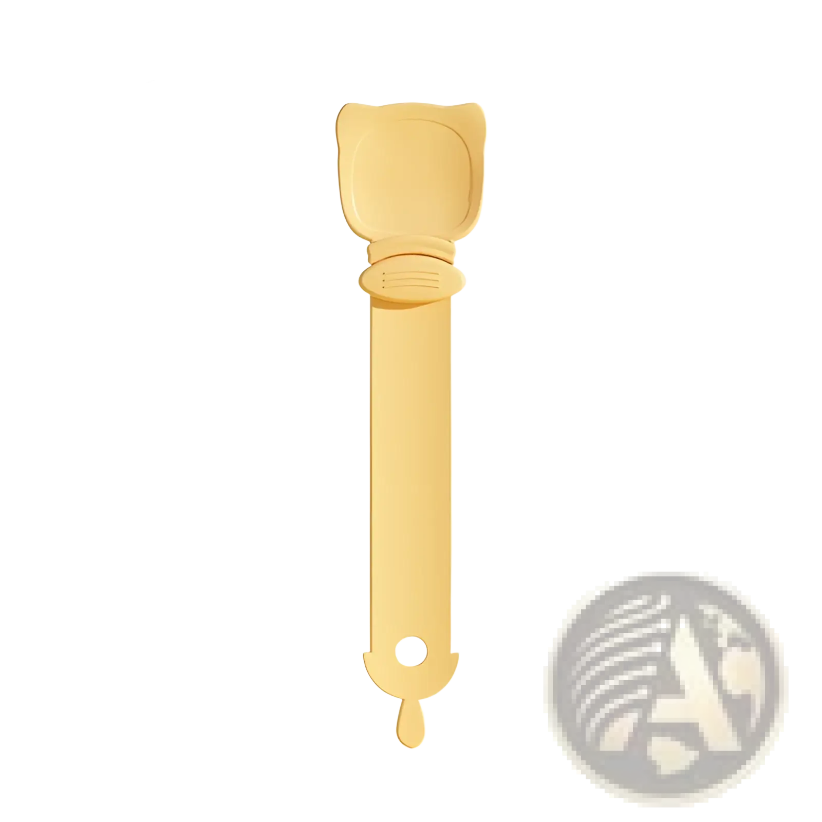 Orange cat-shaped silicone pet food spoon from cat treat squeezer and silicone pet food spoon set
