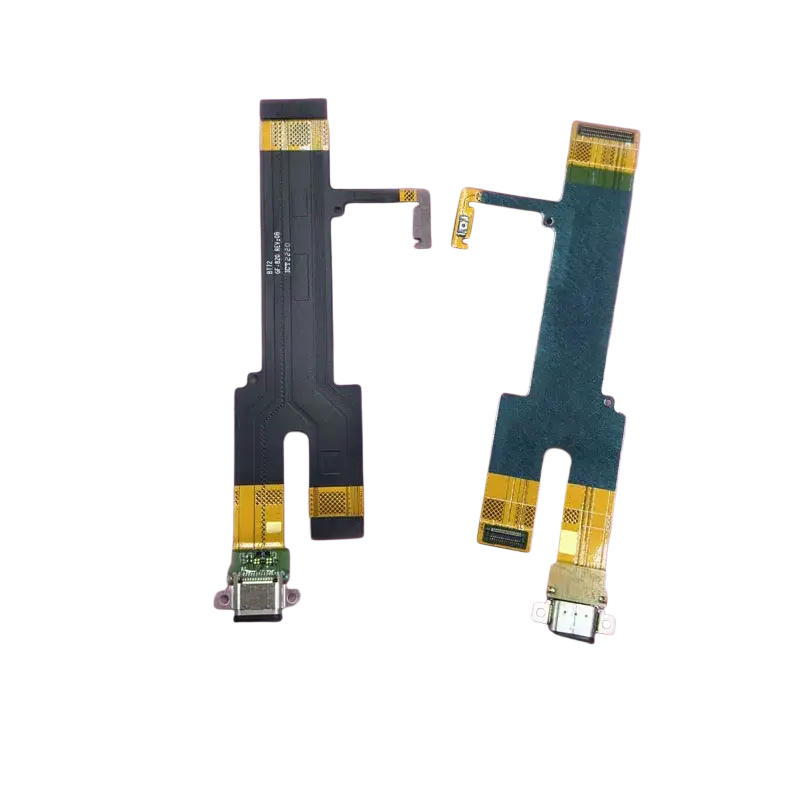 Black flexible usb-c charging port flex cable with gold connectors labeled s62pro for caterpillar cat s62pro s62 pro