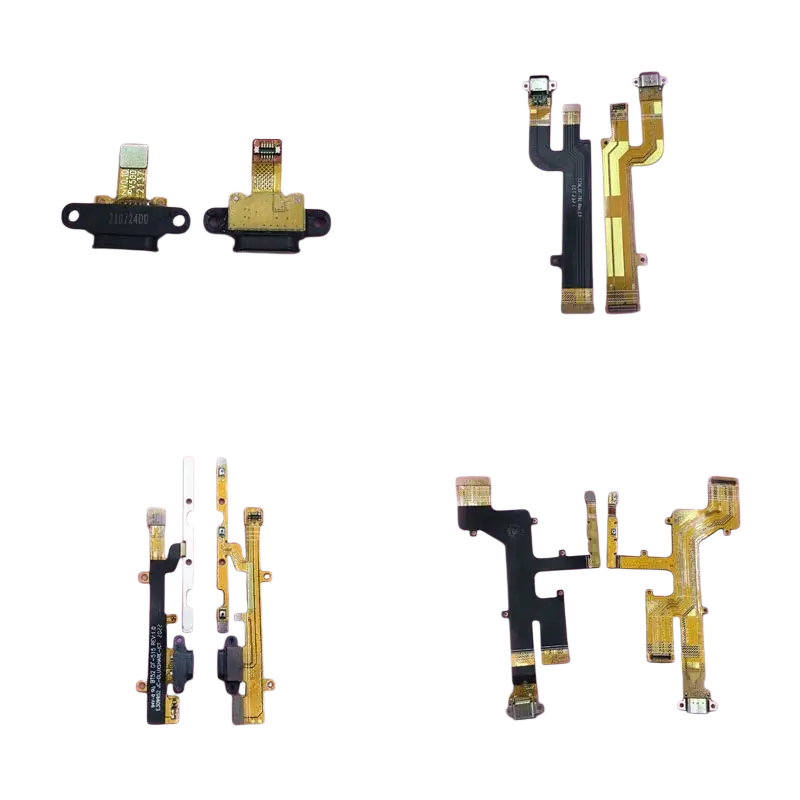 Gold and black flexible usb charging port flex cable labeled s42 s52 s60 s61 for caterpillar cat s62pro s62 model