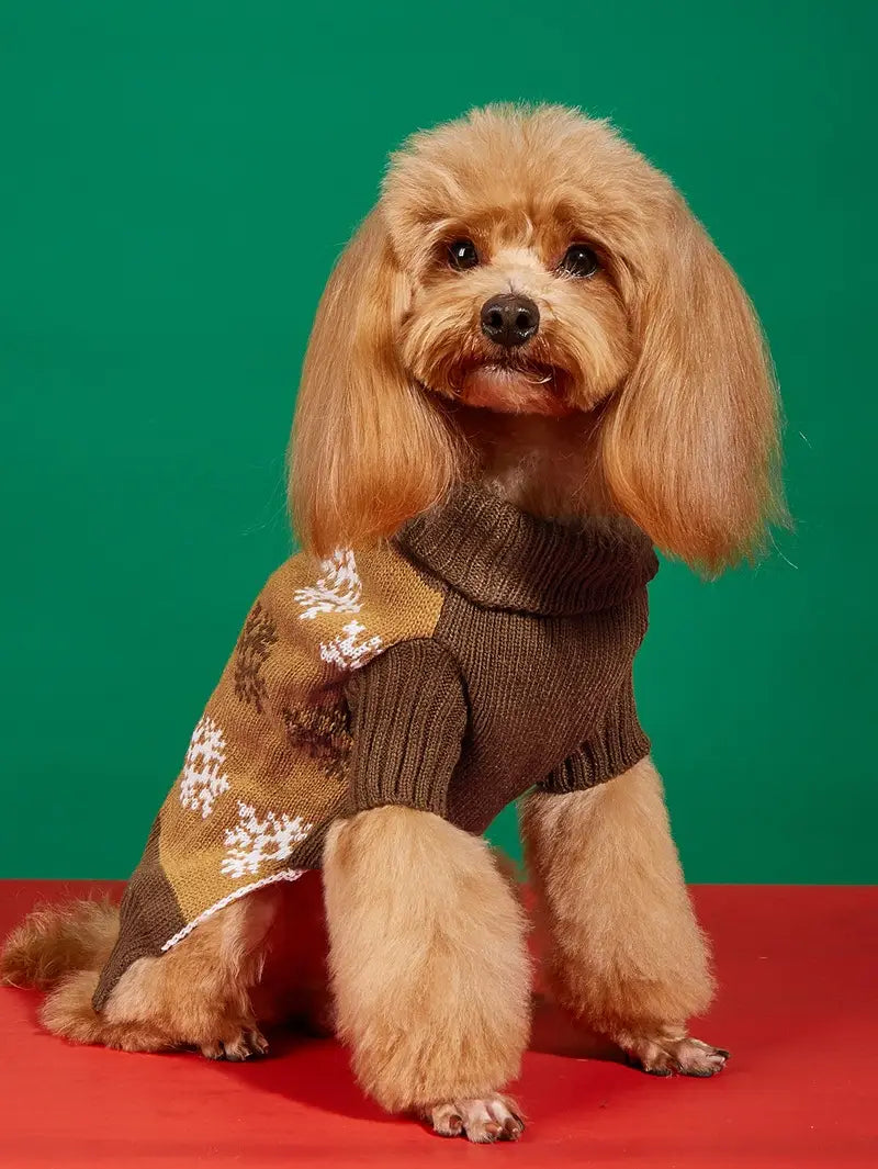 Suéter de Navidad para Perro Copo de Nieve Ropa de Invierno para Mascotas