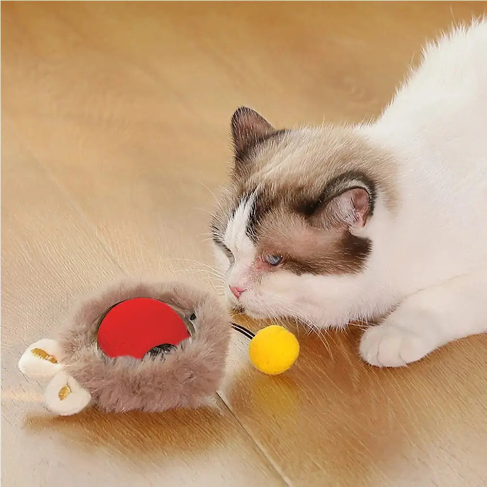 Interactive Rolling Cat Ball Silicone Motion Toy