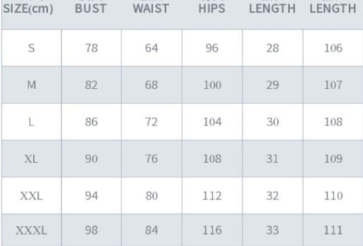 The image shows a size chart in centimeters for the floral square neck puff sleeve midi slit dress ranging from size S to XXXL.