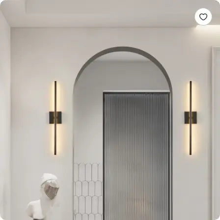 modern led wall sconce 2-pack dimmable black matte light featuring sleek black metal frames and warm linear led lighting in a minimalist design.